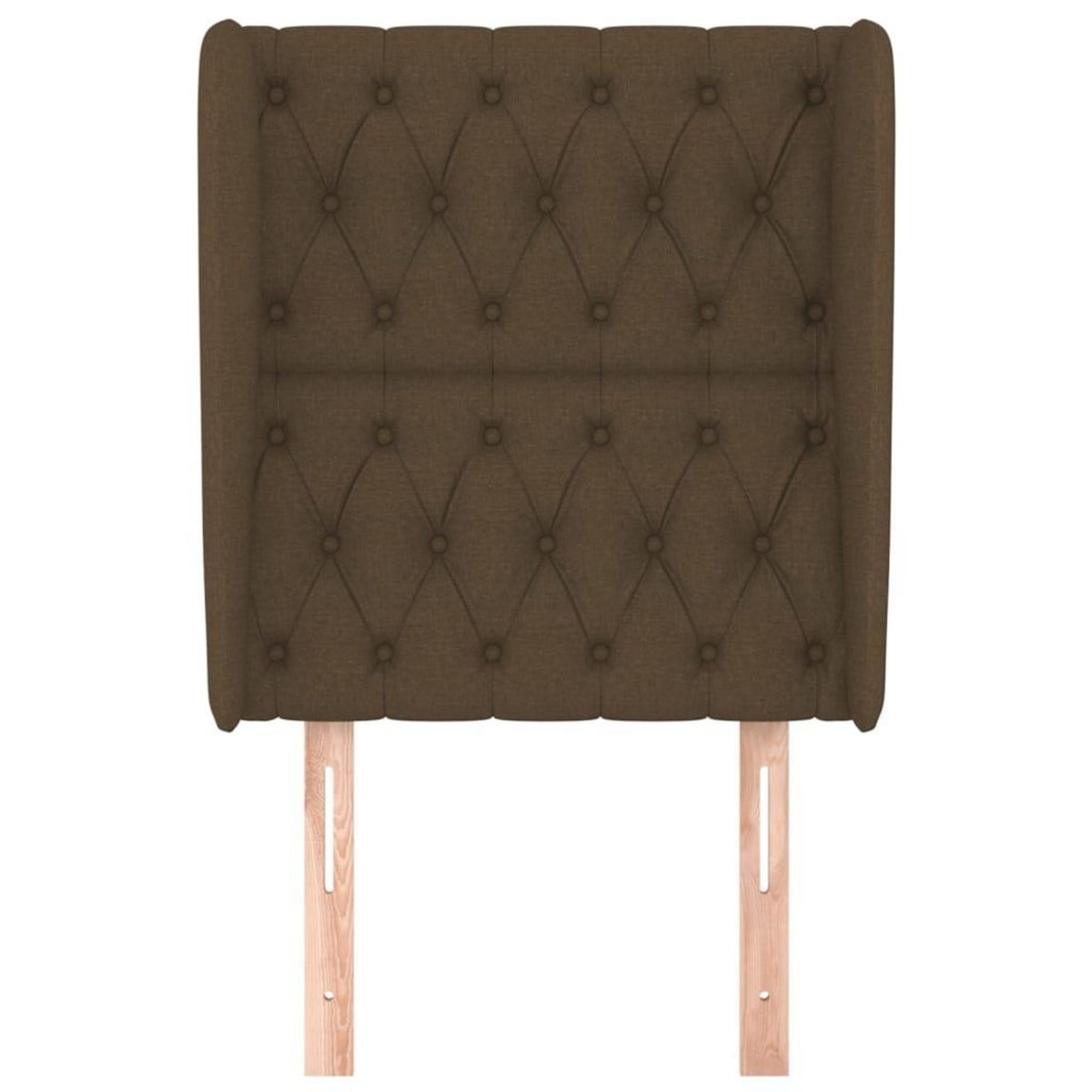 VIDAXL Tete de lit avec oreilles Marron fonce 83x23x118/128 cm Tissu