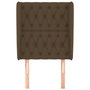Voir la diapositive 3 : VIDAXL Tete de lit avec oreilles Marron fonce 83x23x118/128 cm Tissu