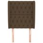 Voir la diapositive 3 : VIDAXL Tete de lit avec oreilles Marron fonce 83x23x118/128 cm Tissu