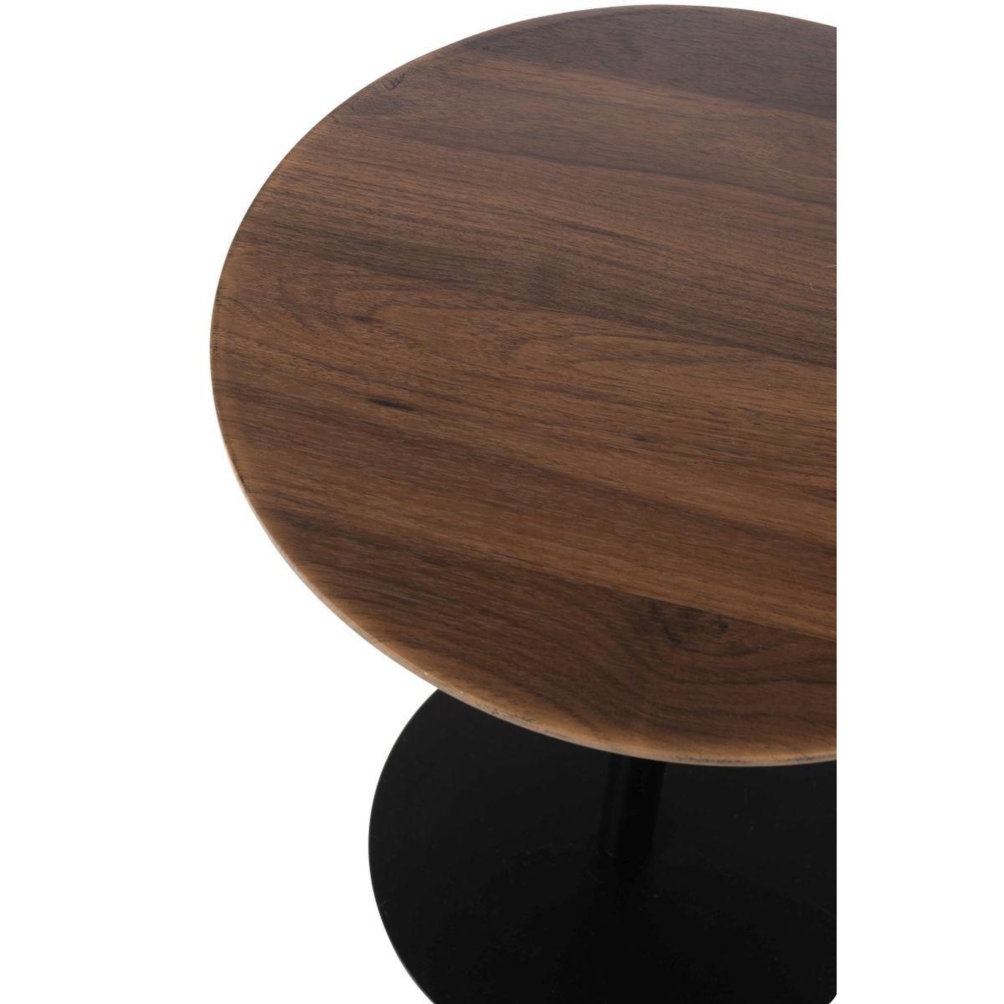 Voir la diapositive 4 : J-LINE Lot de 2 Tables d'Appoint  Fay  55cm Noir & Marron