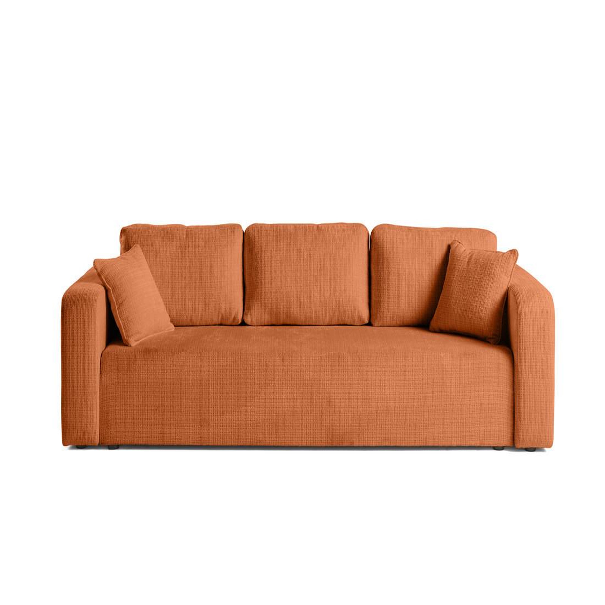 Voir la diapositive 1 : BEST MOBILIER Miro - canapé droit 3 places - convertible avec coffre - en velours texturé