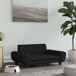 VIDAXL Lit pour chien noir 70x45x33 cm velours