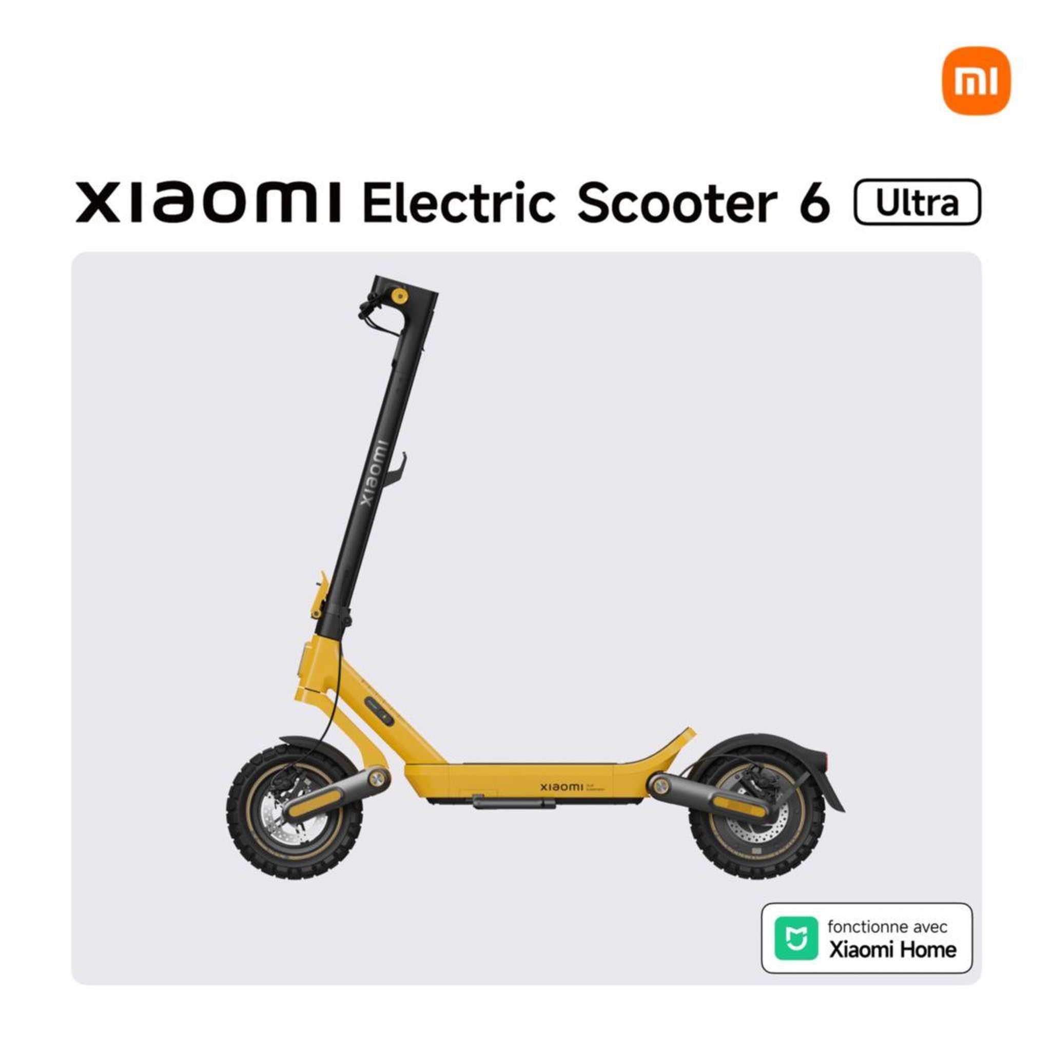 Voir la diapositive 2 : XIAOMI Trottinette électrique electric scooter 6 ultra jaune