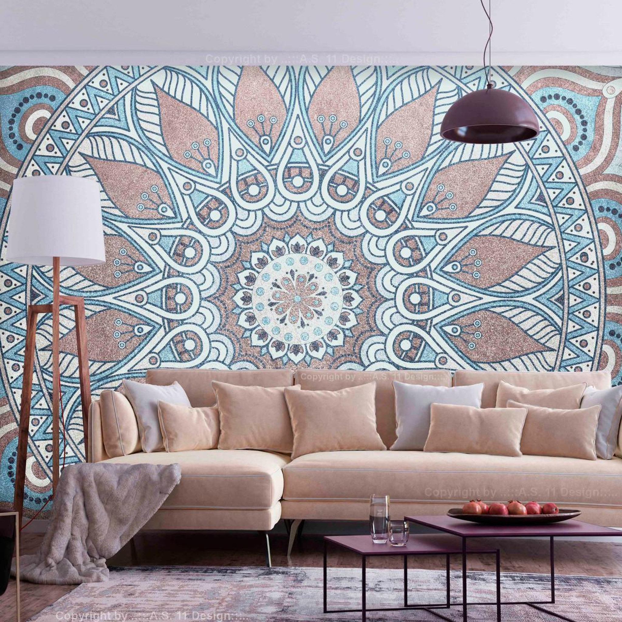 Paris Prix Papier peint  oriental circle. Coloris disponibles : Multicolore