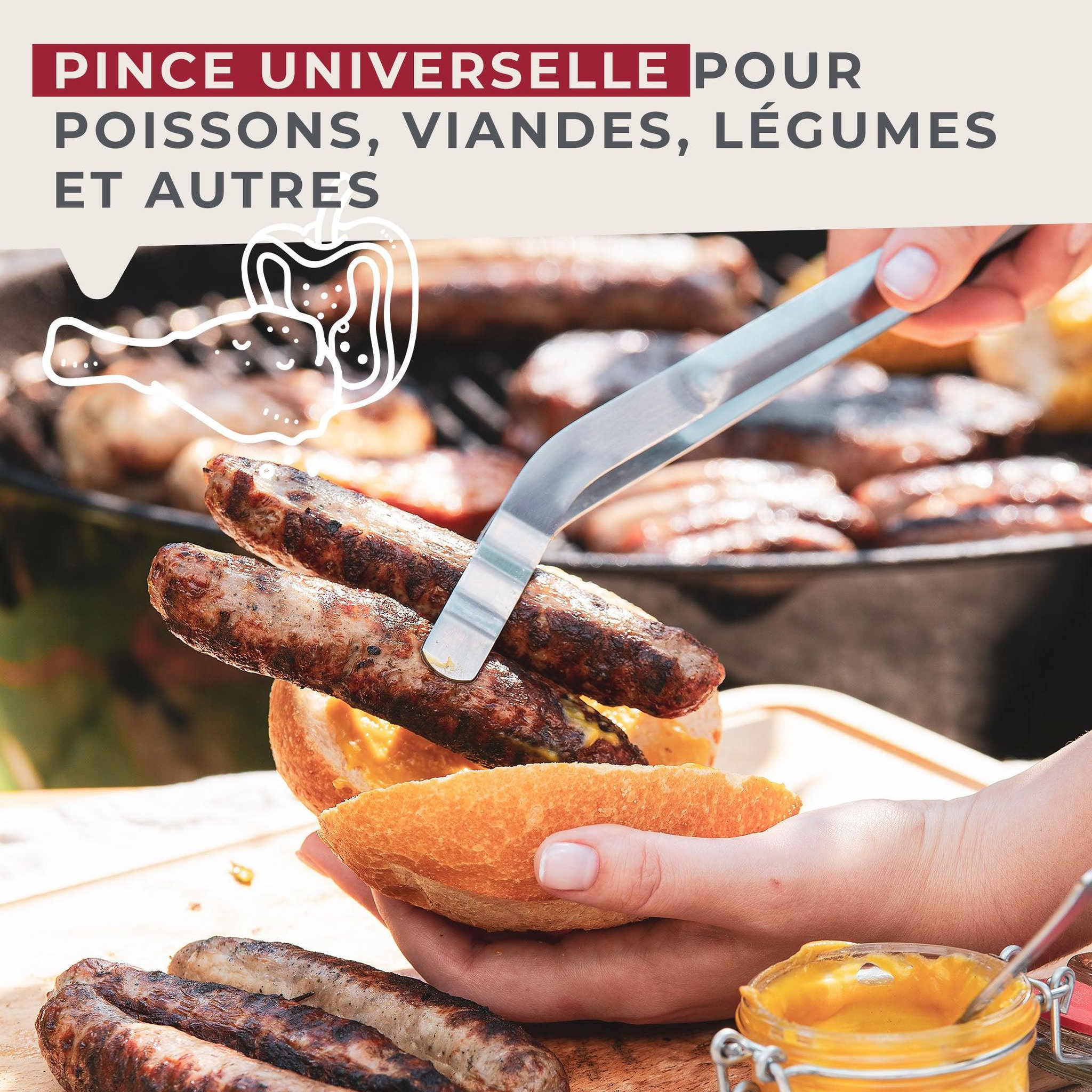 Voir la diapositive 6 : FM PROFESSIONAL Pince à barbecue acier inoxydable 46 cm fm professionnal