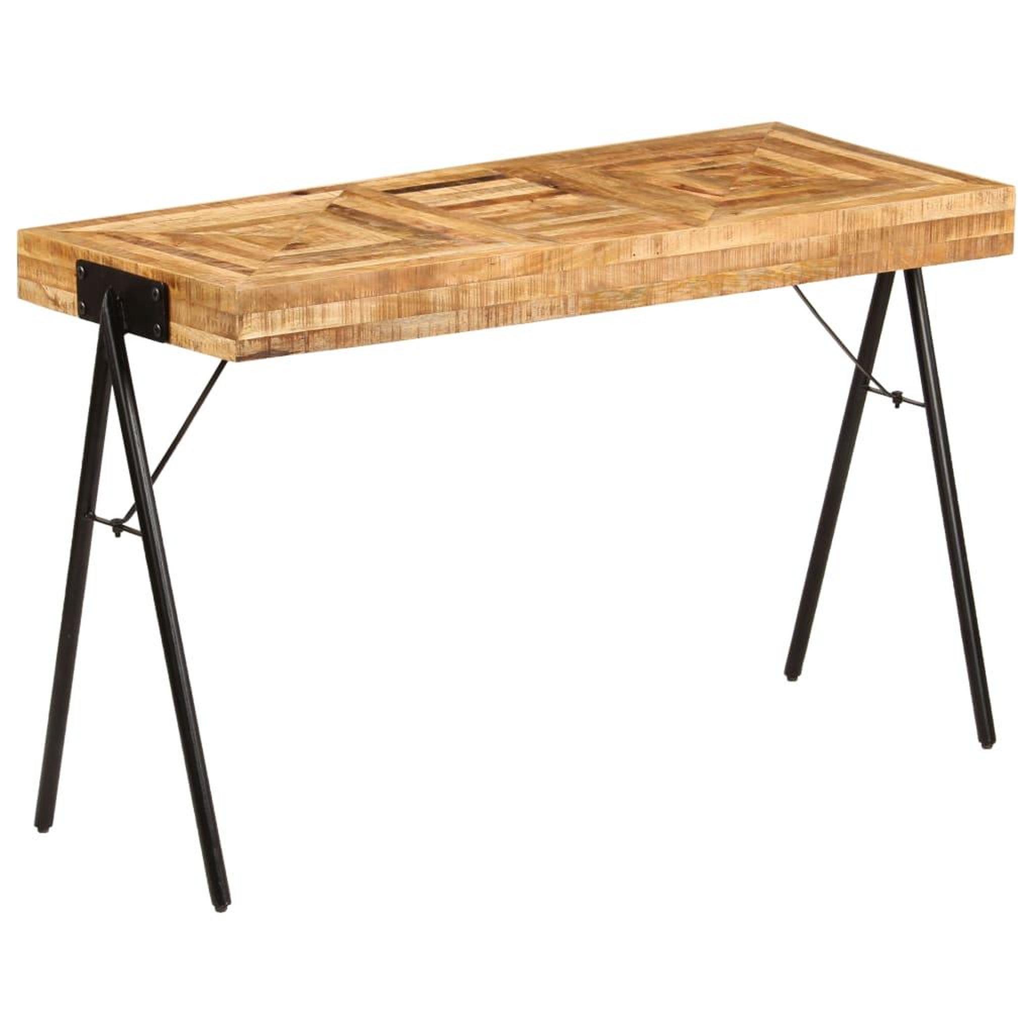 VIDAXL Table a ecrire bois de manguier massif 118 x 50 x 75 cm