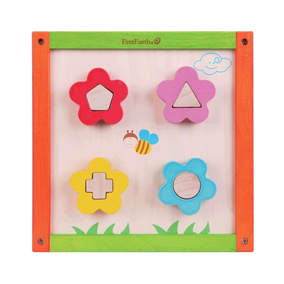 EVEREARTH Cube d'activités 5 en 1 en bois