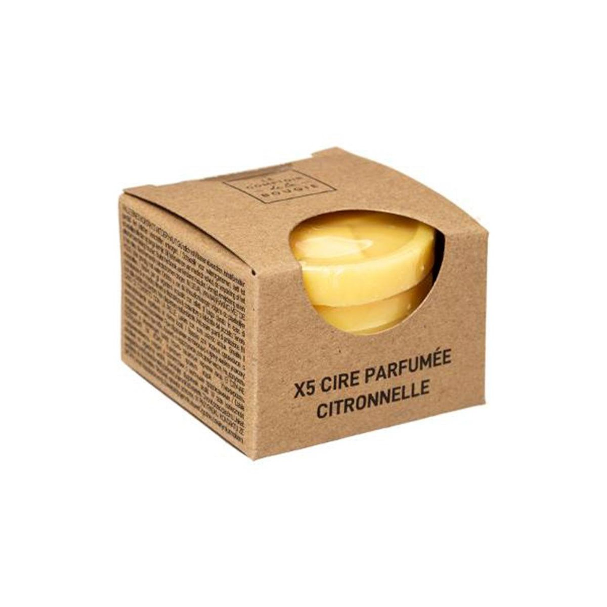 Voir la diapositive 2 : COMPTOIR DE LA BOUGIE Lot de 5 cires parfumées à brûler  etoile  45g citronnelle