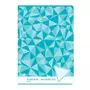 AUCHAN Cahier piqué 21x29,7cm 140 pages grands carreaux Seyes bleu motif triangles