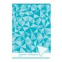 AUCHAN Cahier piqué 21x29,7cm 140 pages grands carreaux Seyes bleu motif triangles