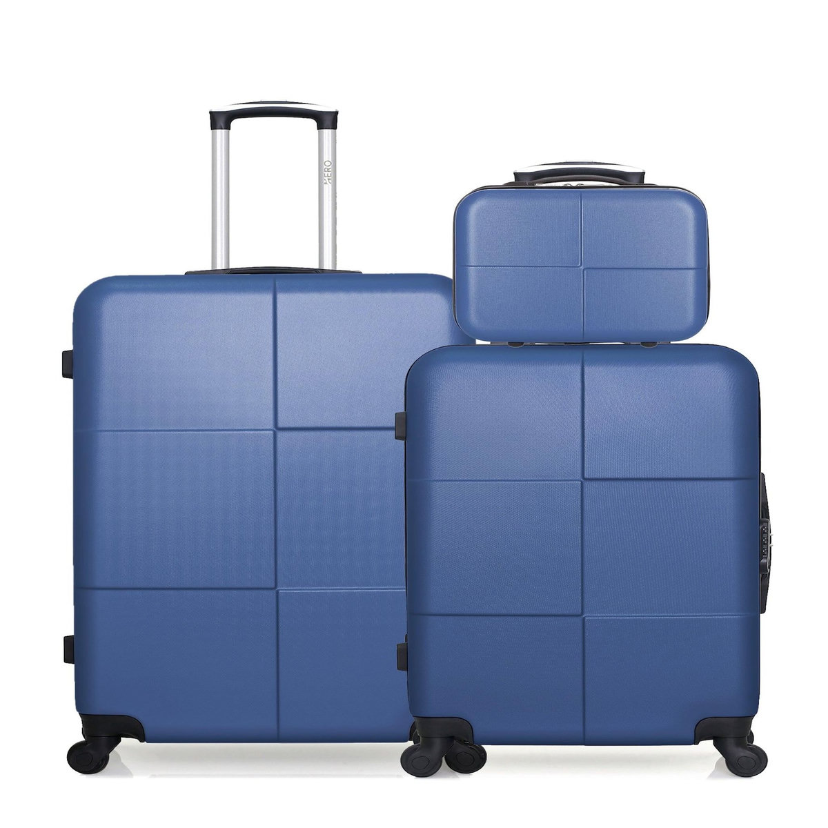 HERO HERO - Lot de 3 - Valise grand format, valise weekend et vanity CORONADO