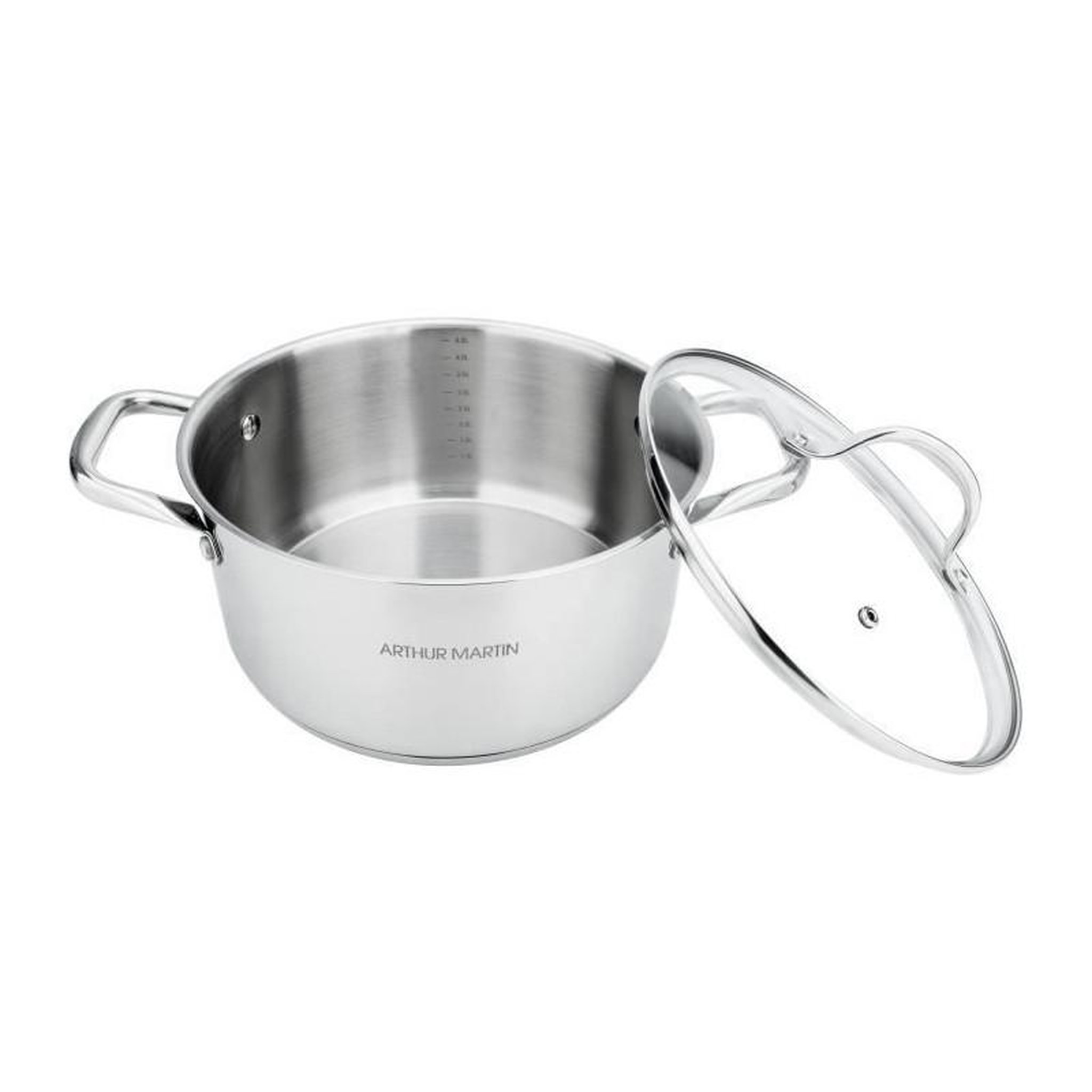 Voir la diapositive 4 : Arthur Martin AM0073 Arthur Martin Marmite 32 cm avec couvercle – Acier Inoxydable – Tous feux dont induction