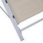 VIDAXL Chaise longue Textilene et aluminium Creme