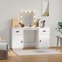 Voir la diapositive 3 : VIDAXL Ensemble de coiffeuse avec LED Blanc Bois de pin solide
