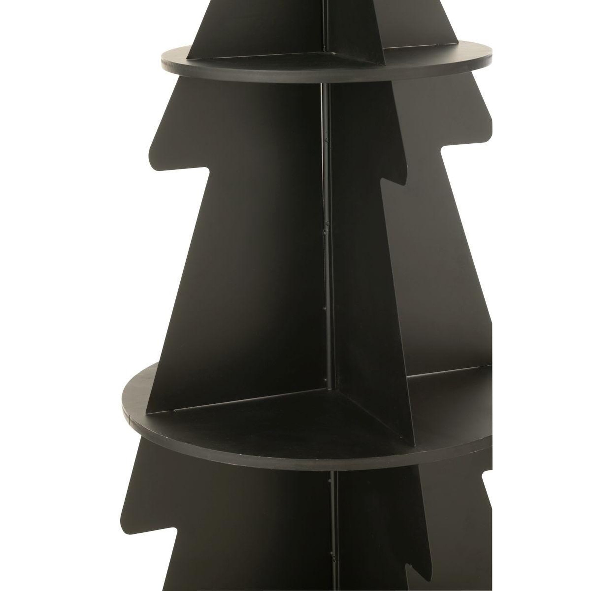 Voir la diapositive 2 : J-LINE Étagère sapin 3 niveaux  xmas  170cm noir