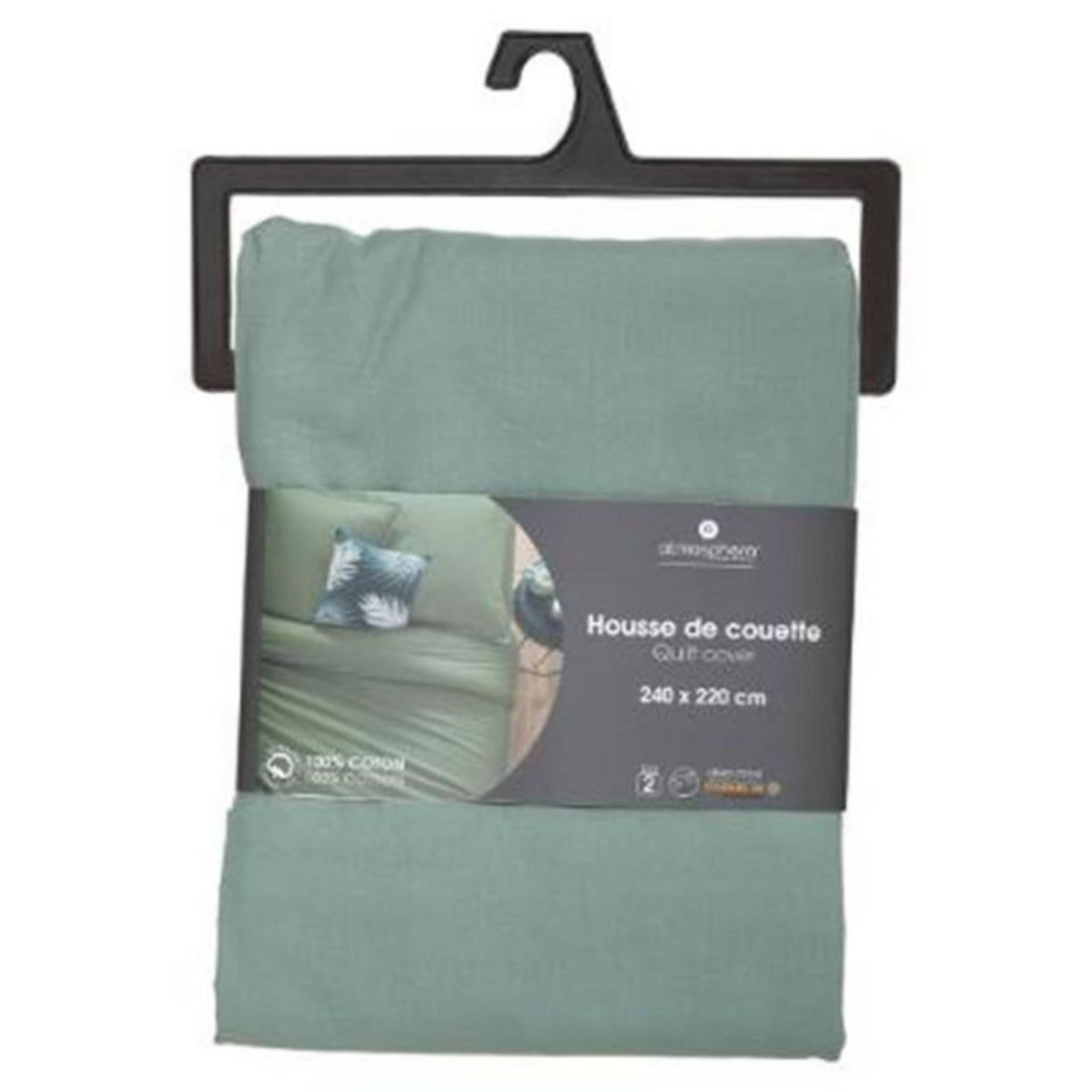 ATMOSPHERA Housse de Couette  Intérieur  240x220cm Céladon