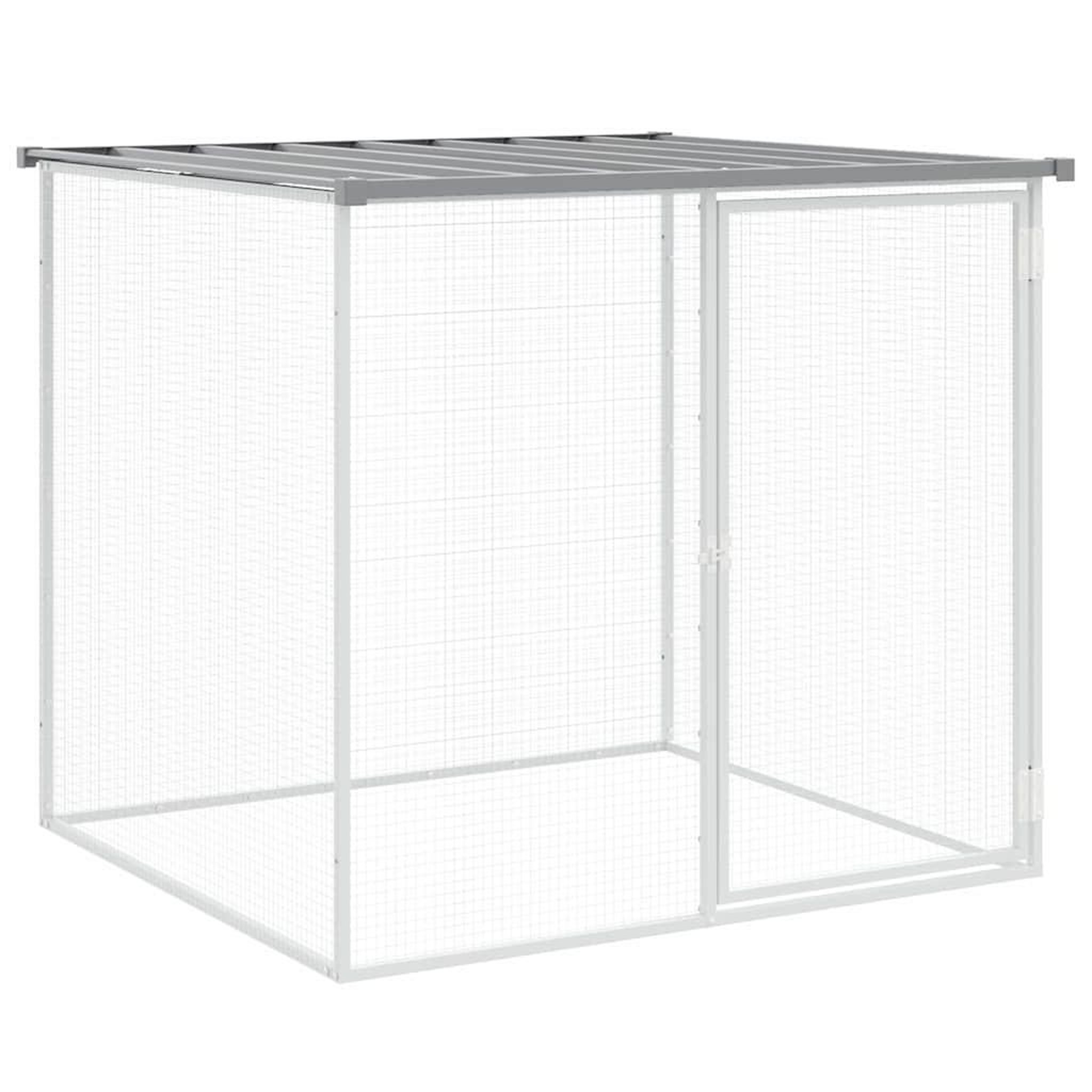 Voir la diapositive 2 : VIDAXL Poulailler avec toit gris clair 103x98x90 cm acier galvanise