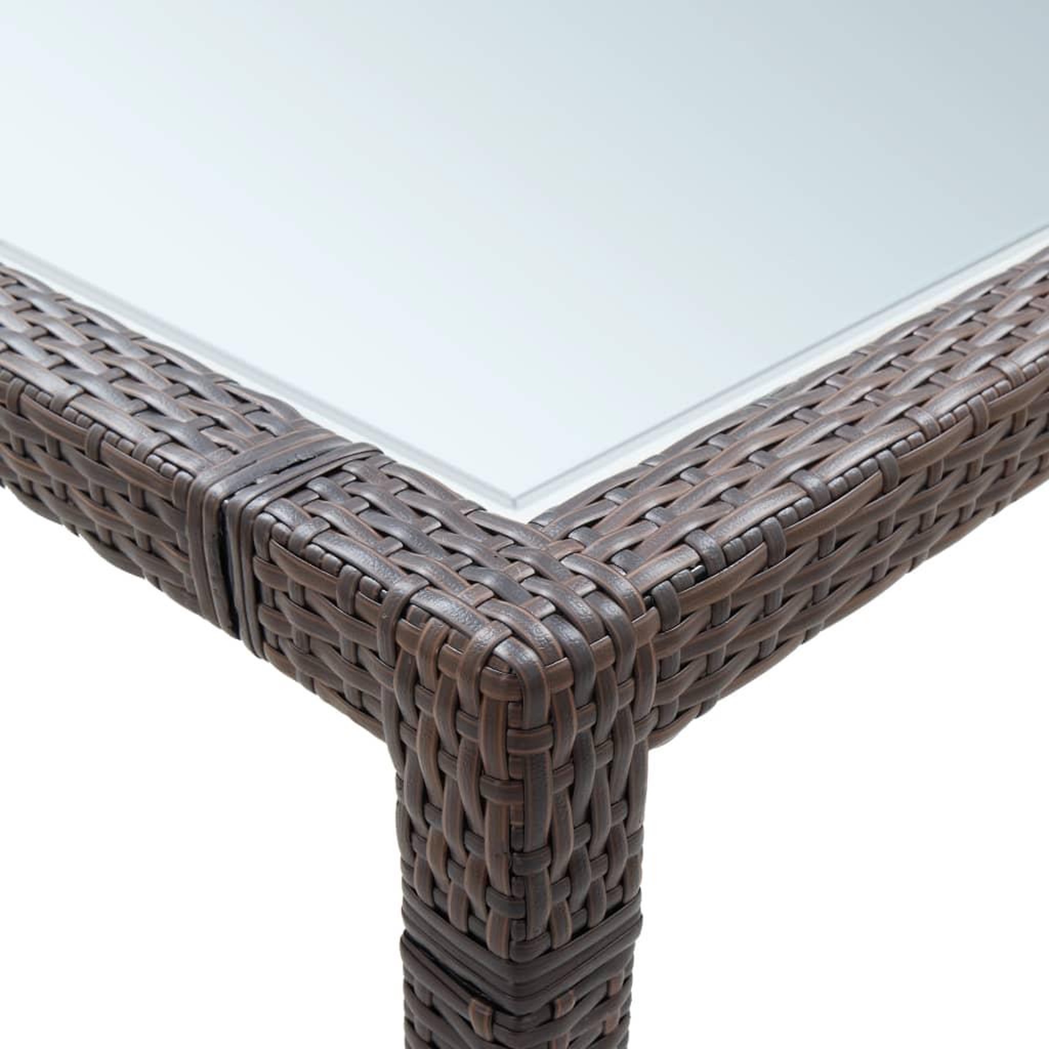 Voir la diapositive 3 : VIDAXL Table a dîner d'exterieur Marron 200x150x74 cm Resine tressee