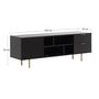 Voir la diapositive 5 : BEST MOBILIER Monica - meuble tv - noir - 150 cm