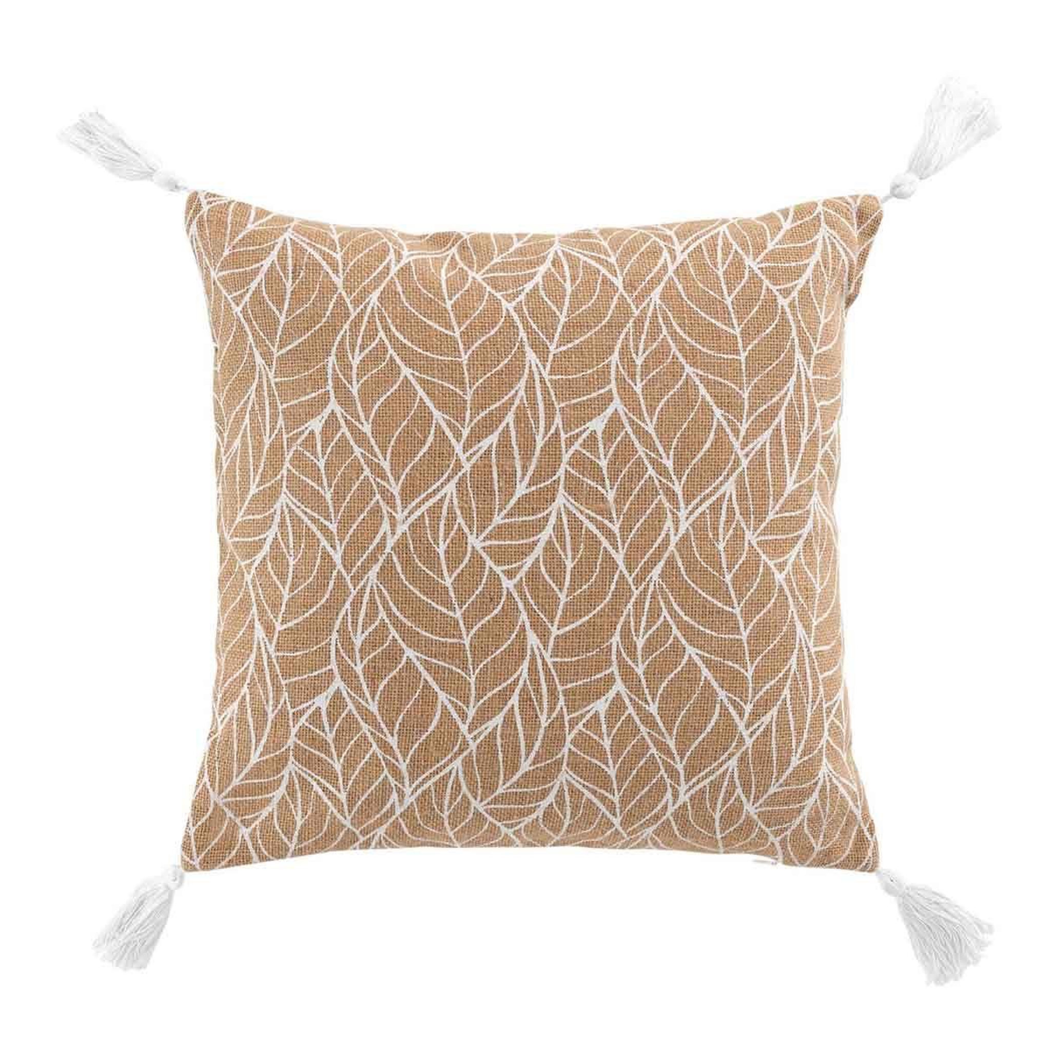 Douceur d'Intérieur Coussin déco imprimé  kalinda  40x40cm blanc