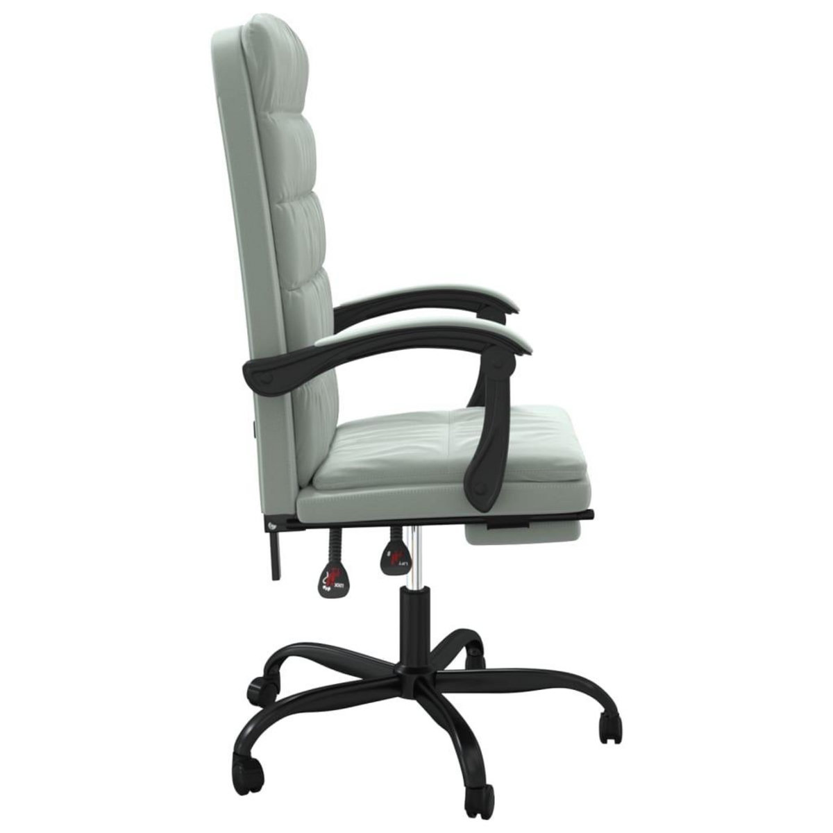 VIDAXL Fauteuil inclinable de bureau Gris clair Velours