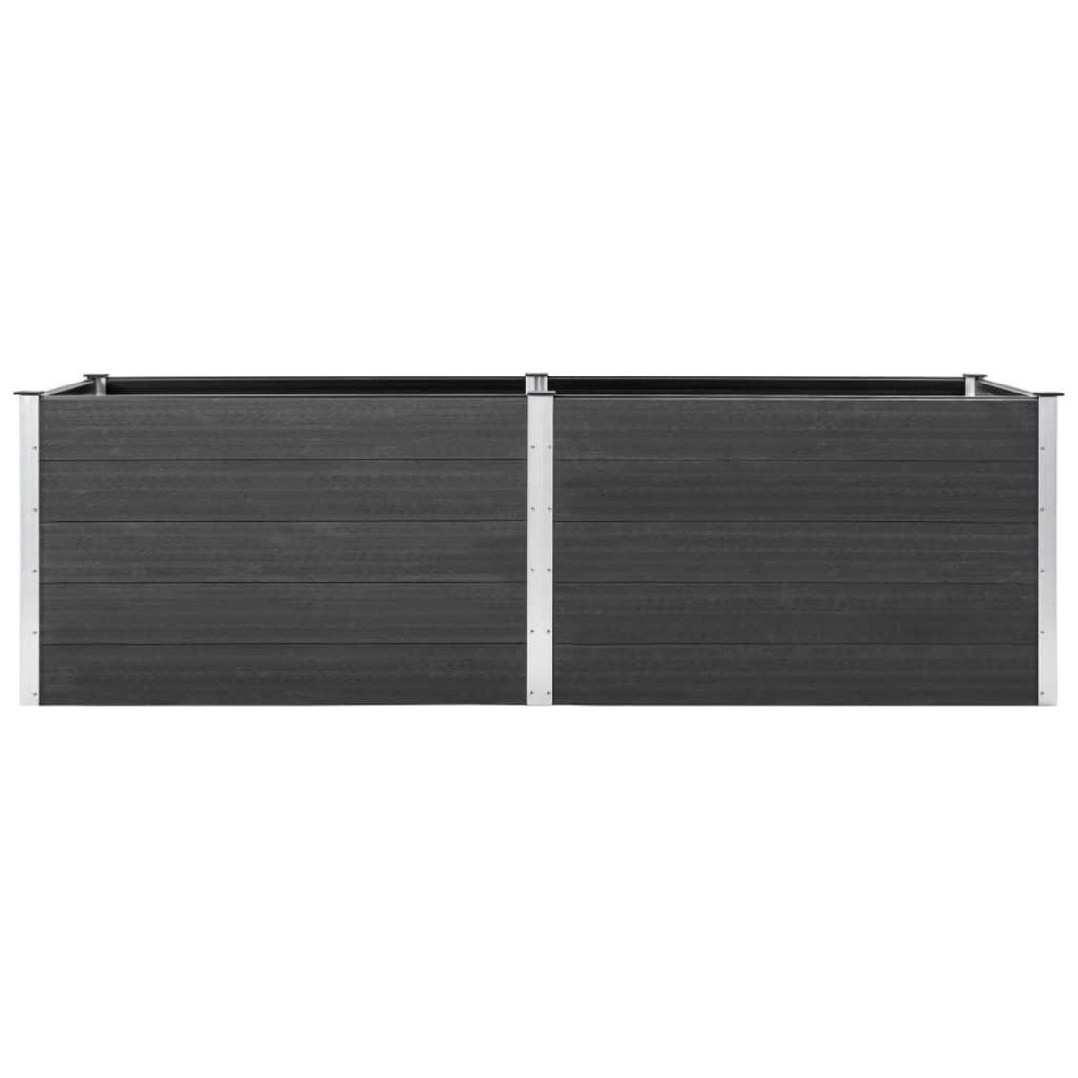 VIDAXL Lit sureleve de jardin 200x50x91 cm WPC Gris