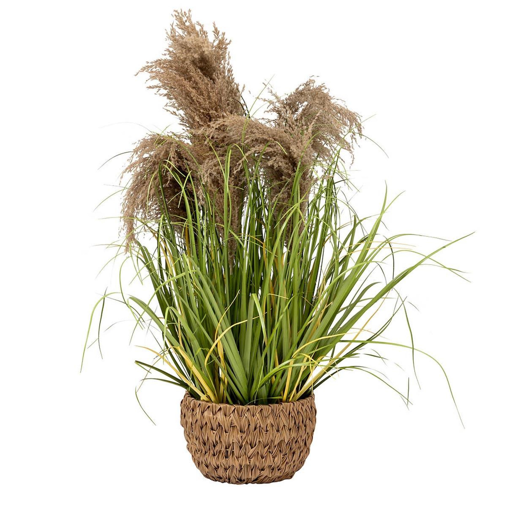 ATMOSPHERA Plante herbe artificielle en pot  maxime  80cm vert