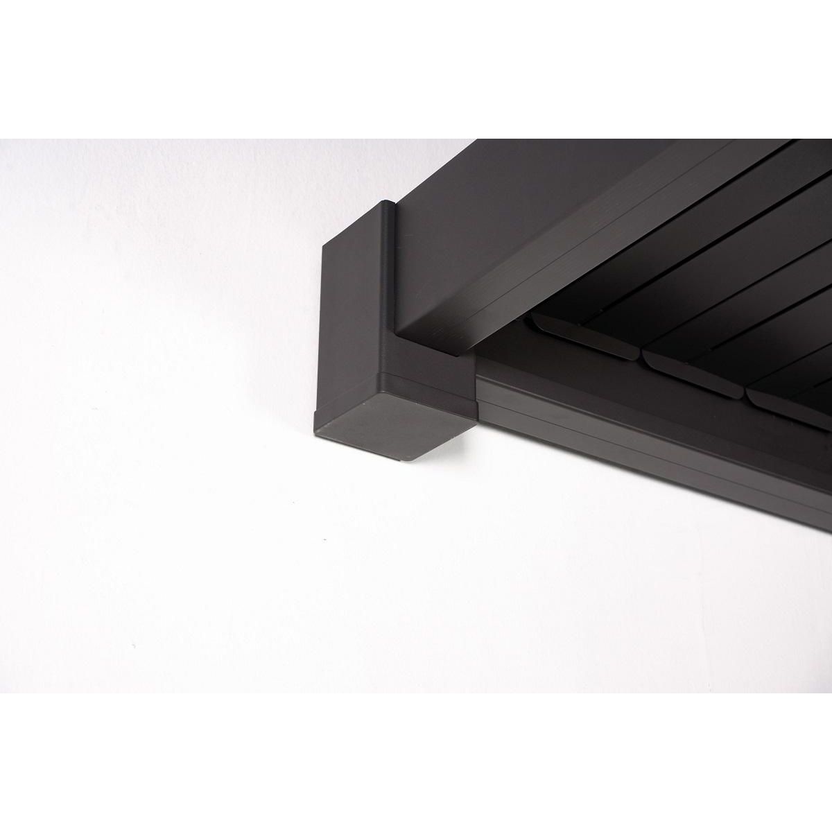 OMBREA Pergola Bioclimatique adossée (2pieds) 3x3m anthracite OMBREA®