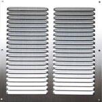 CENTRALE BRICO Grille d'aération aluminium anodisé, L.20 x l.20 cm