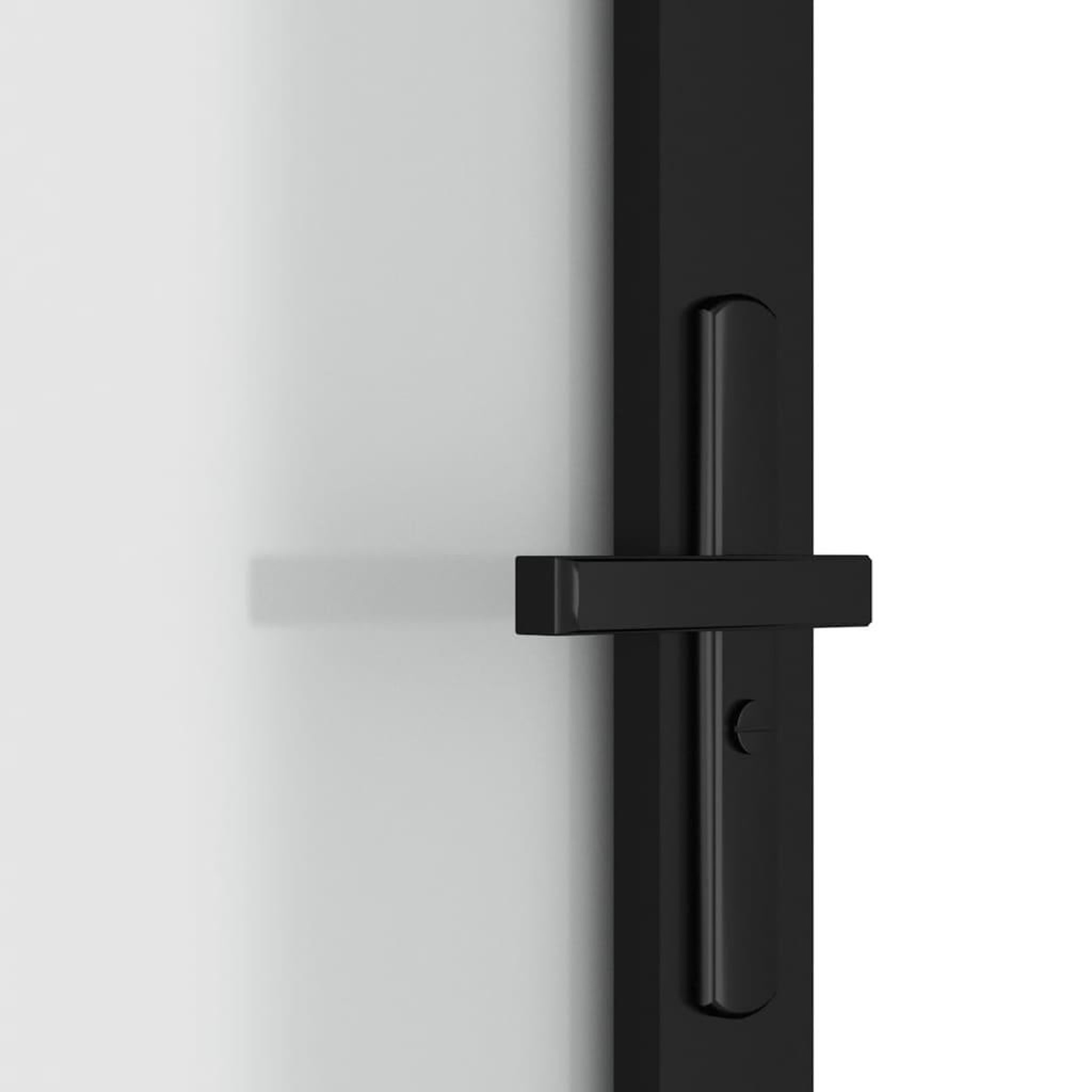 Voir la diapositive 5 : VIDAXL Porte interieure 102,5x201,5 cm Noir Verre mat et aluminium