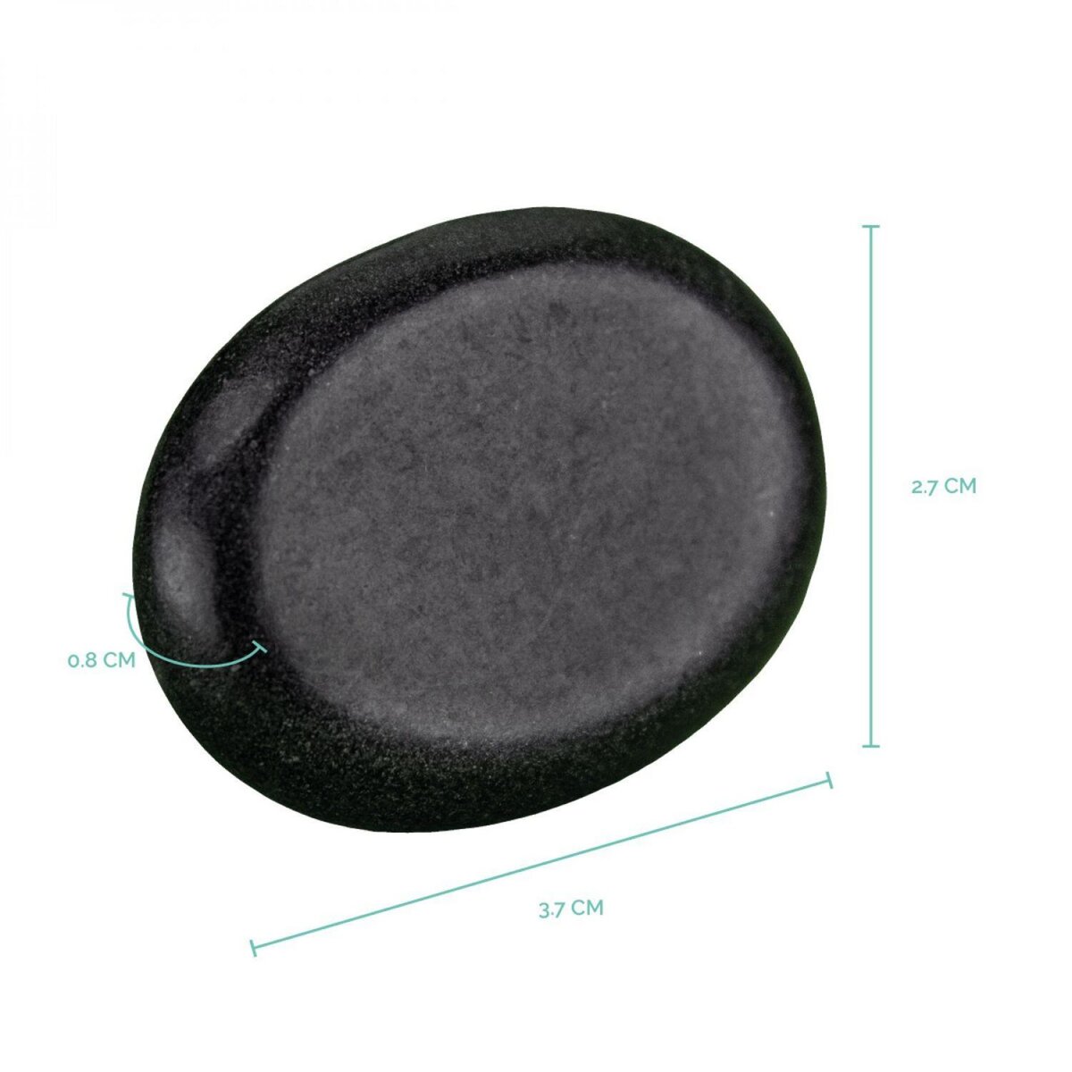 VIVEZEN Lot de 8 pierres chaudes pour massage en basalte naturel poli - Ovale - S