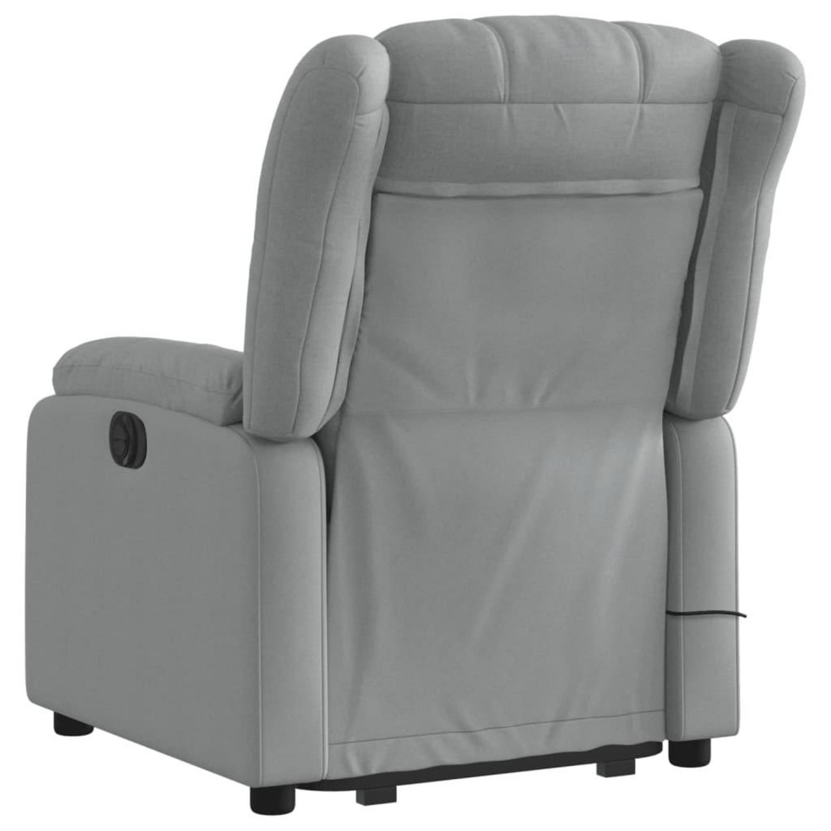 VIDAXL Fauteuil inclinable de massage electrique Gris clair Tissu