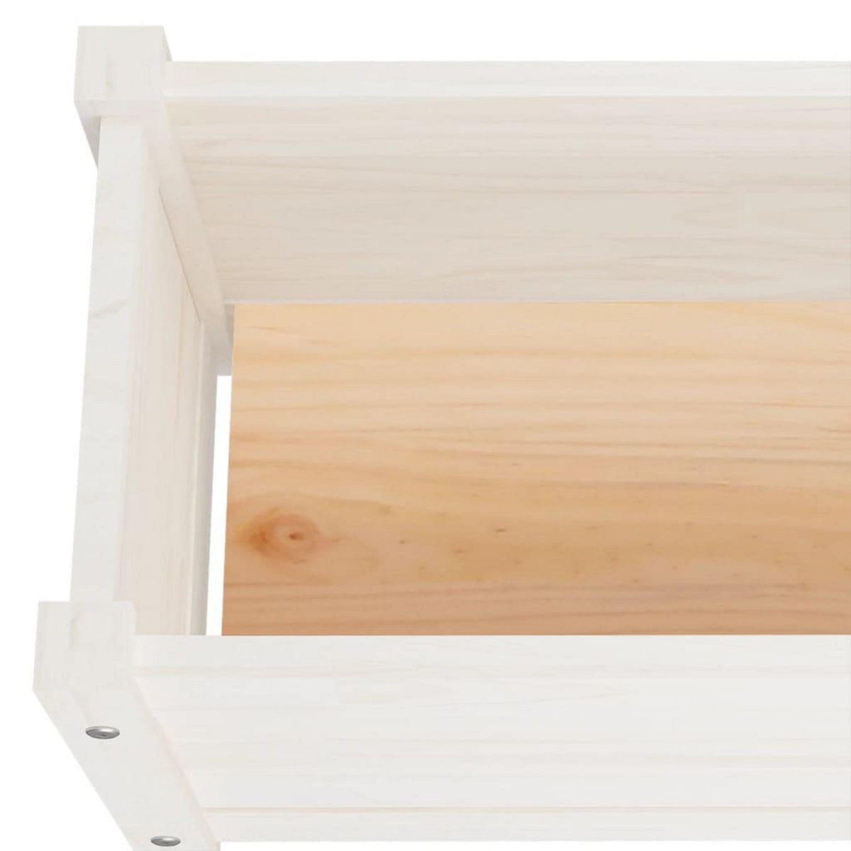 VIDAXL Jardiniere blanc 60x31x31 cm bois de pin massif