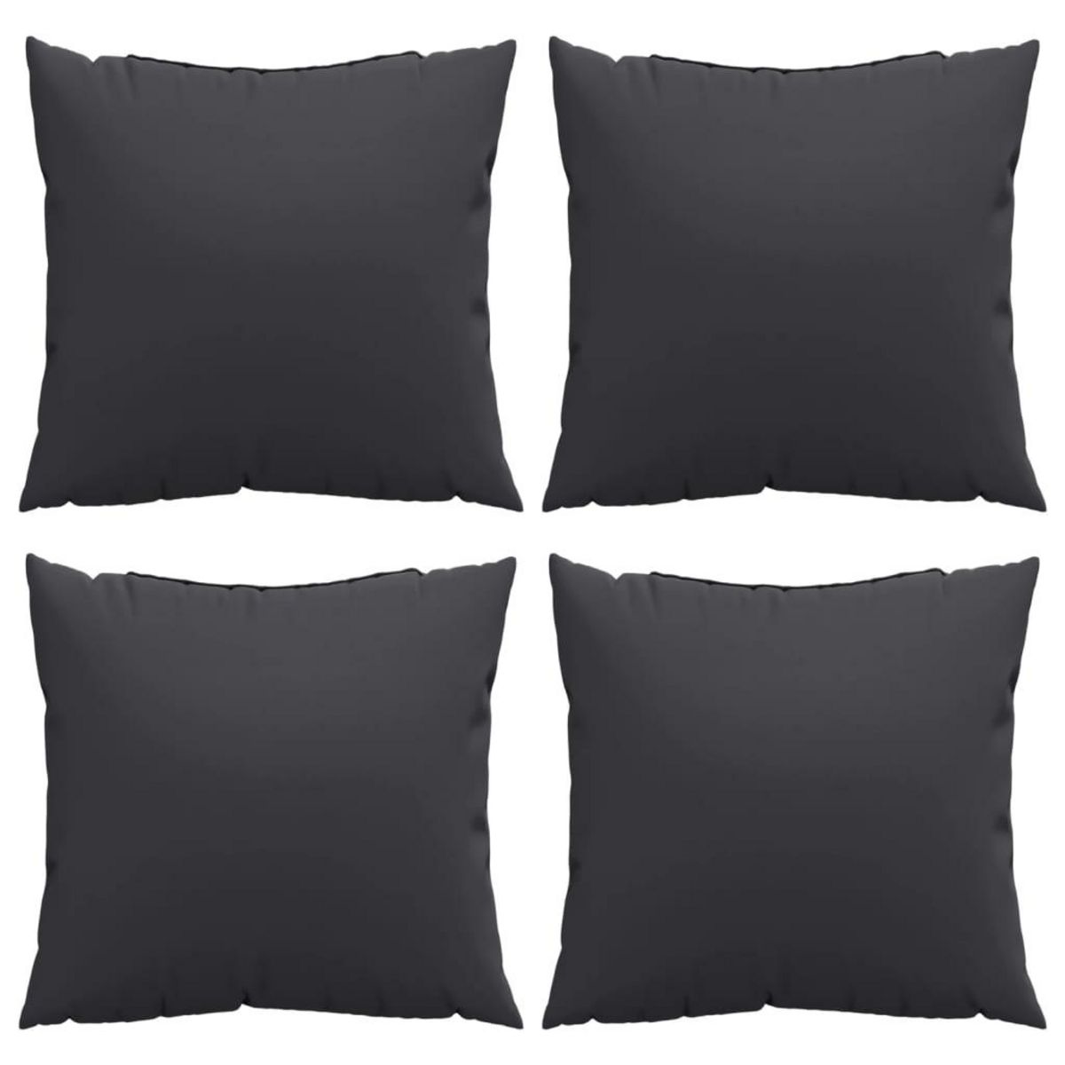 VIDAXL Coussins de canape lot de 4 noir 40x40 cm tissu