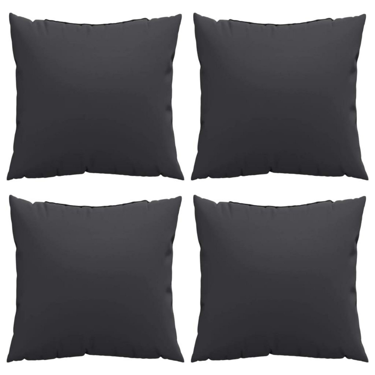 VIDAXL Coussins de canape lot de 4 noir 40x40 cm tissu