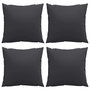 Voir la diapositive 4 : VIDAXL Coussins de canape lot de 4 noir 40x40 cm tissu