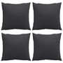 Voir la diapositive 4 : VIDAXL Coussins de canape lot de 4 noir 40x40 cm tissu