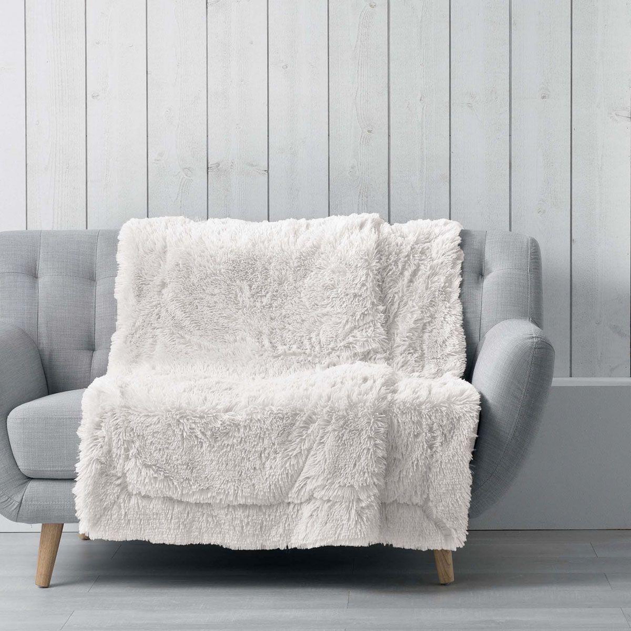 Douceur d'Intérieur Plaid imitation fourrure uni  marilou  180x220cm naturel