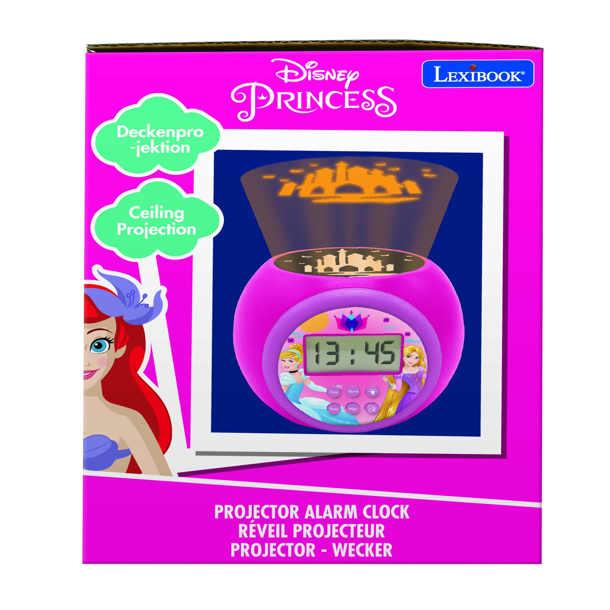 Voir la diapositive 5 : Lexibook Réveil projecteur Disney Princesse