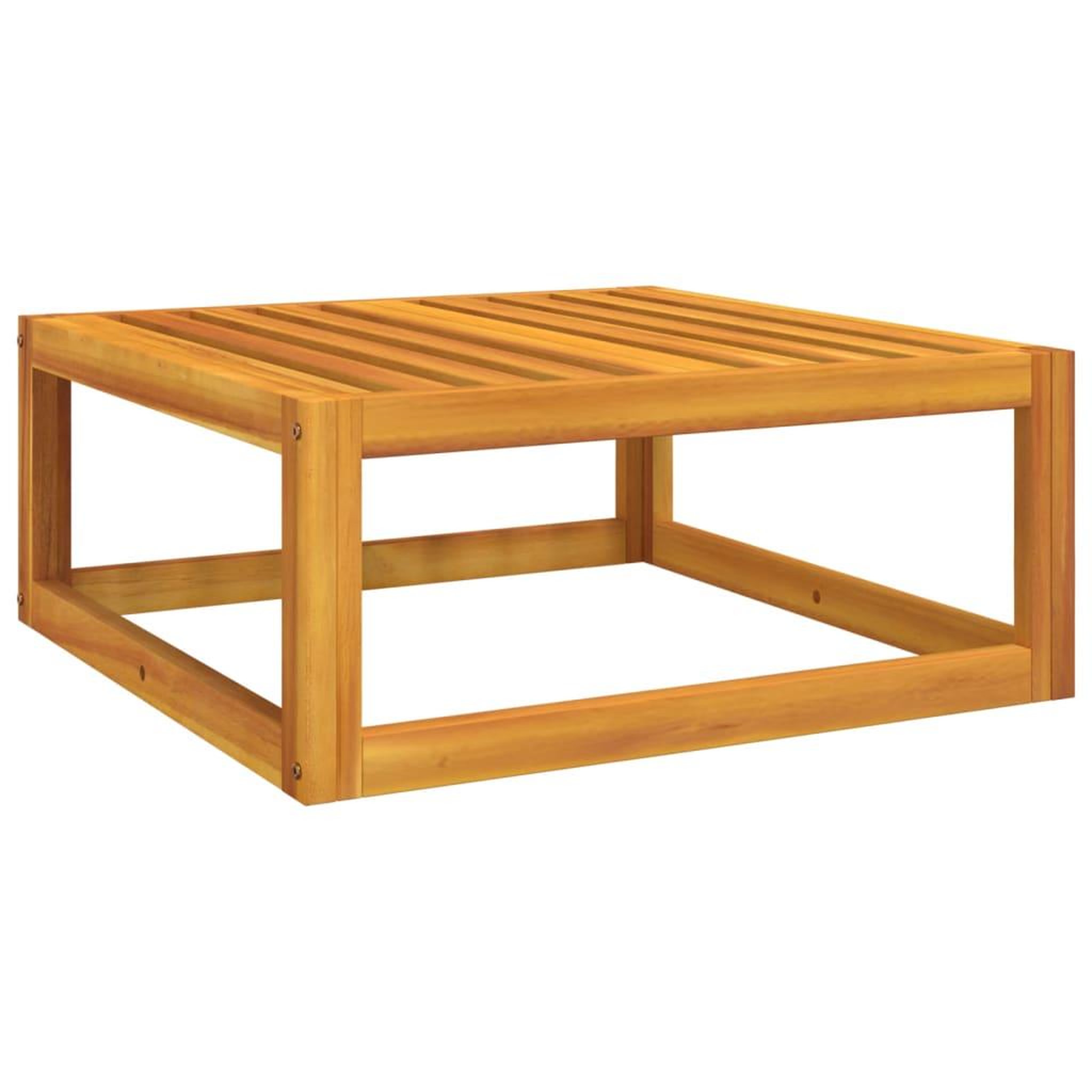 Voir la diapositive 3 : VIDAXL Repose-pied de jardin coussin gris clair bois massif d'acacia