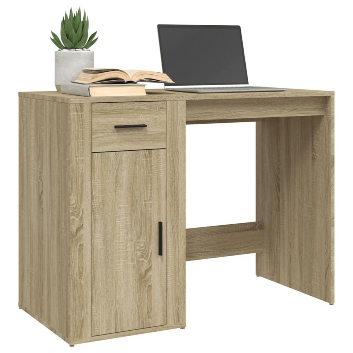 VIDAXL Bureau Chene sonoma 100x49x75 cm Bois d'ingenierie
