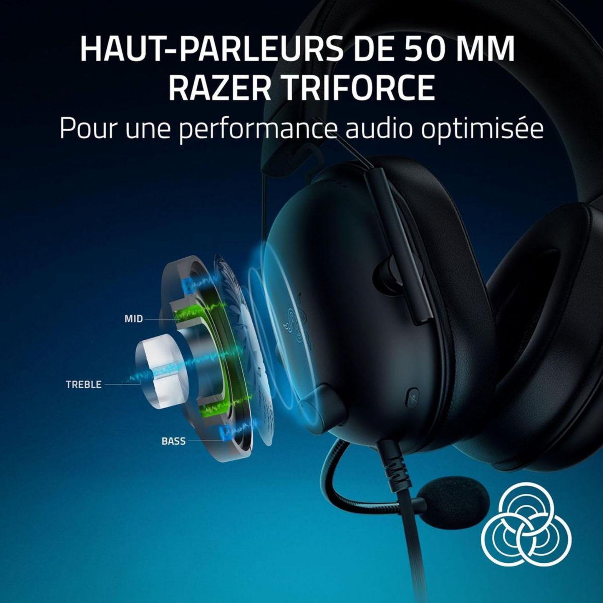 Voir la diapositive 3 : Razer Casque gamer BlackShark V2 X Rose