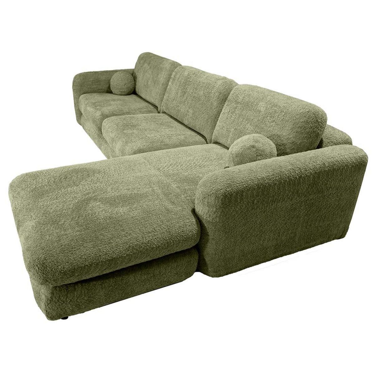 LISA DESIGN Rachel - canapé d'angle droit 4 places en tissu bouclette