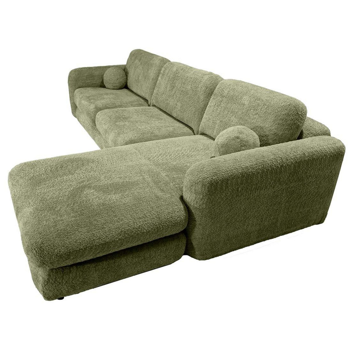 LISA DESIGN Rachel - canapé d'angle droit 4 places en tissu bouclette