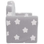 Voir la diapositive 4 : VIDAXL Canape-lit enfant 2 places gris clair etoiles peluche douce