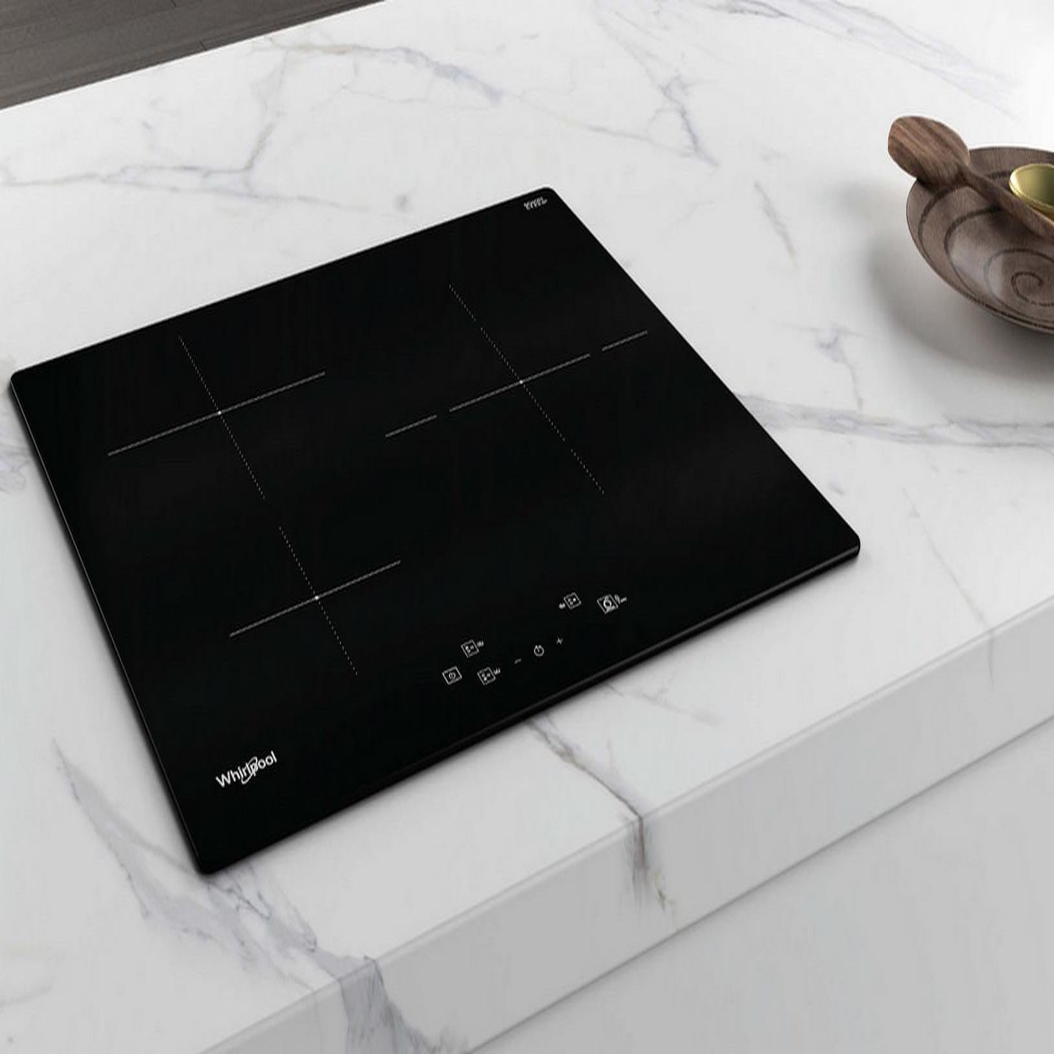 Voir la diapositive 2 : Whirlpool Table de cuisson induction 60cm 3 feux 7200w noir - WSQ1160NE