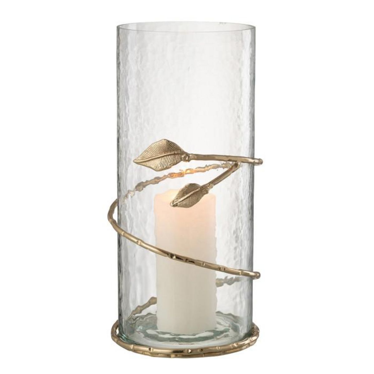 Paris Prix Vase en Verre Feuille  Ofelia  40cm Transparent