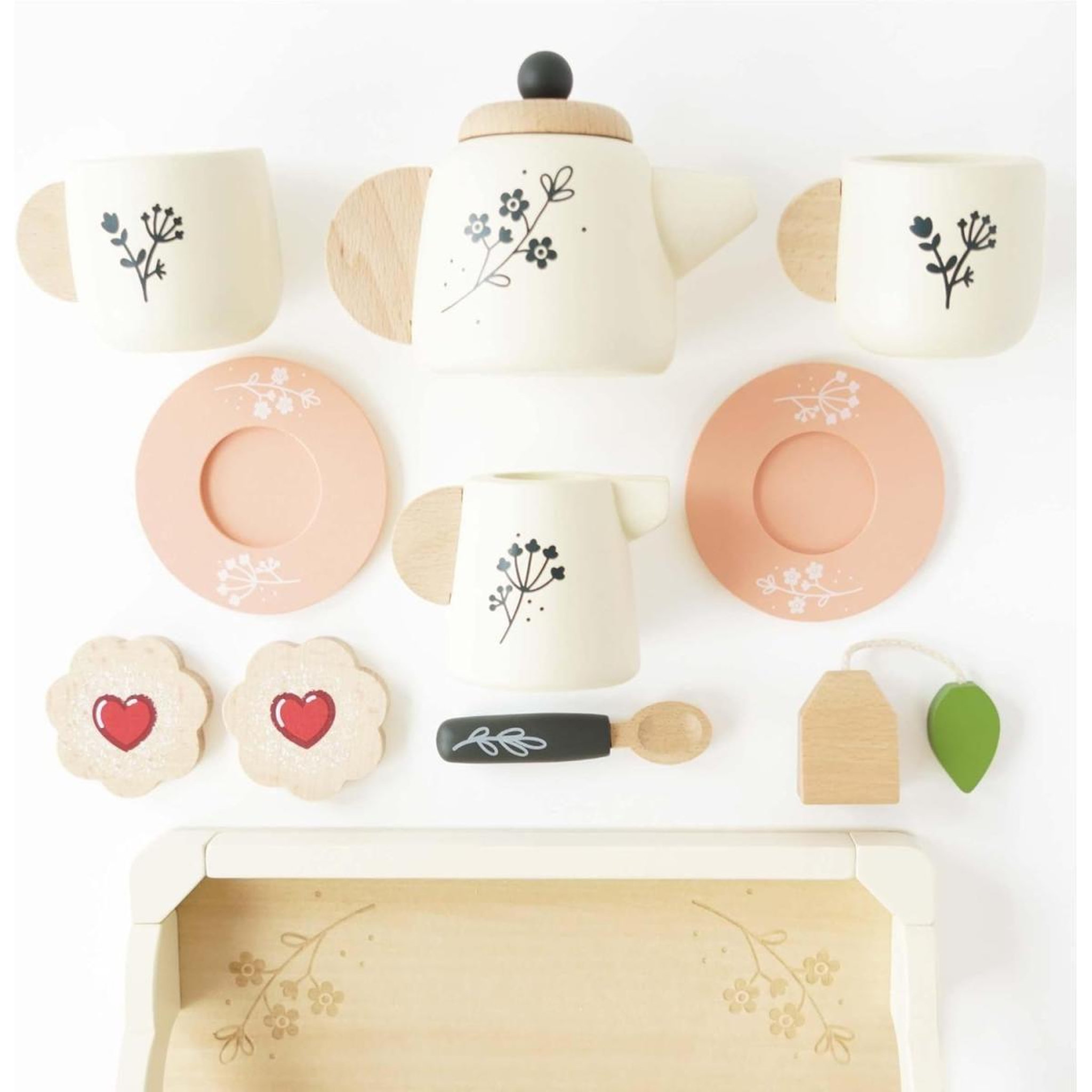 Voir la diapositive 3 : Le Toy Van Set De Thé Et Plateau - 12 Pièces