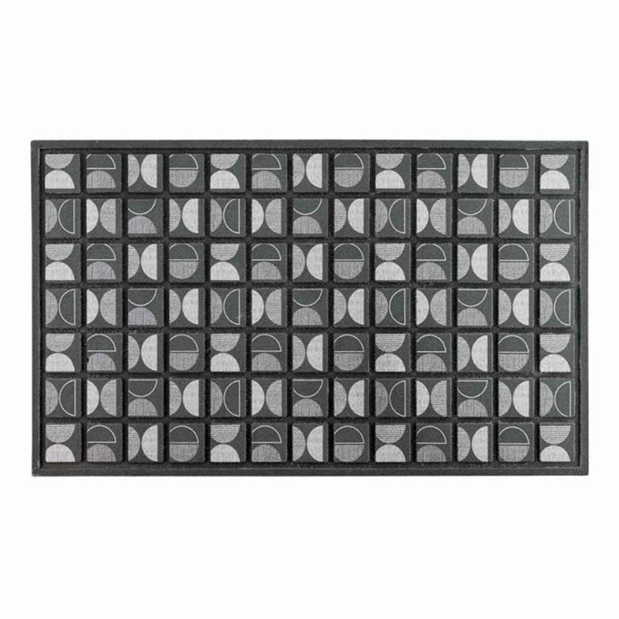 Douceur d'Intérieur Tapis d'Entrée Déco  Retroblack  45x75cm Noir