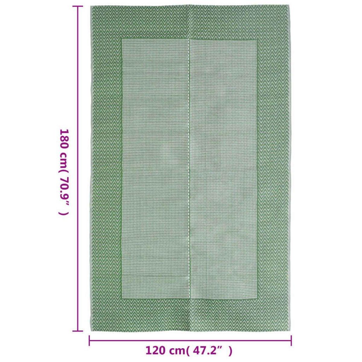 VIDAXL Tapis d'exterieur ARAKIL vert 120 x 180 cm PP